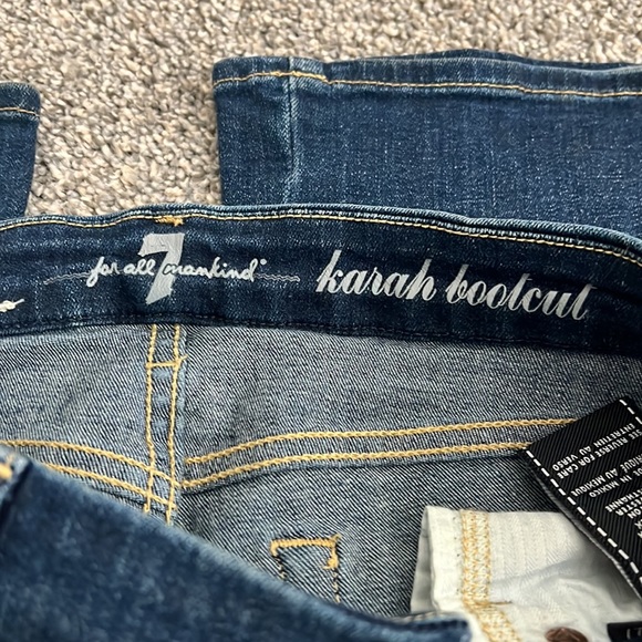 7 For All Mankind Karah Deep Blue Bootcut Denim - Picture 2 of 3